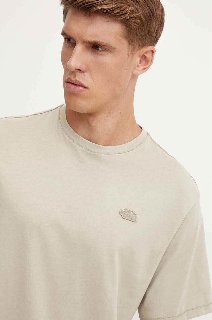 

Хлопковая футболка Natural Dye Tee The North Face, бежевый