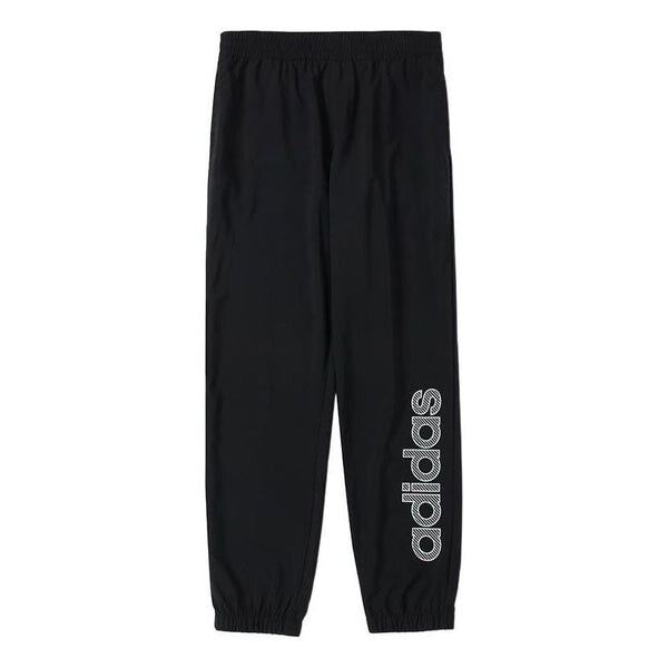 

Спортивные штаны Men's adidas neo Pants Alphabet Printing Breathable Casual Woven Sports Pants/Trousers/Joggers Autumn Black, черный