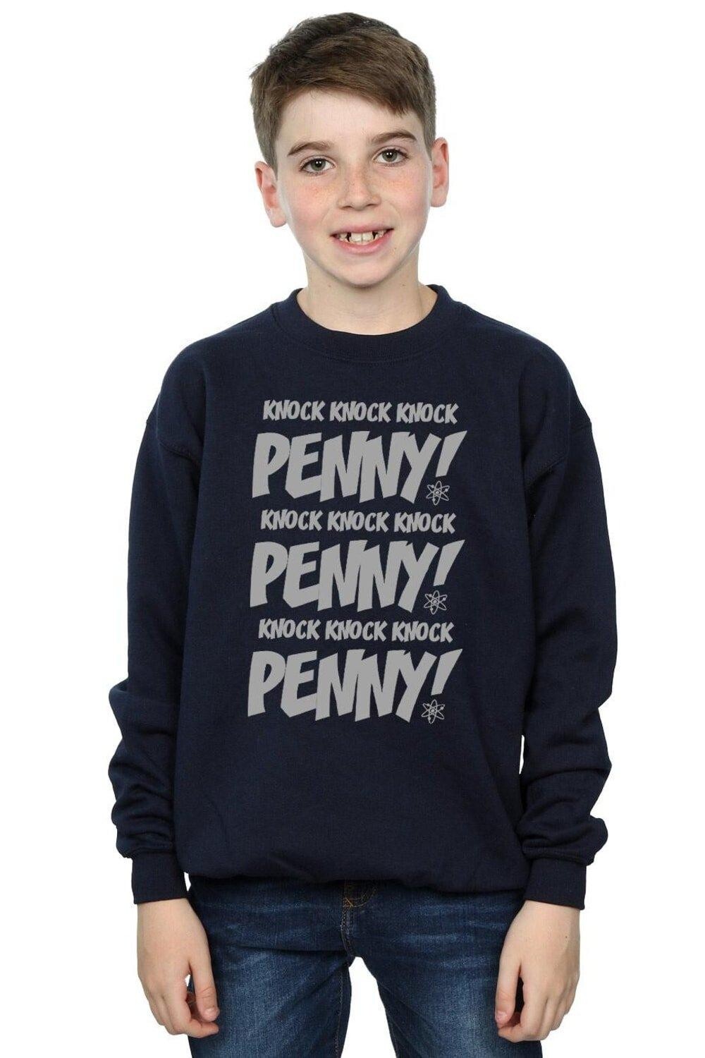 

Толстовка Sheldon Knock Knock Penny The Big Bang Theory, темно-синий