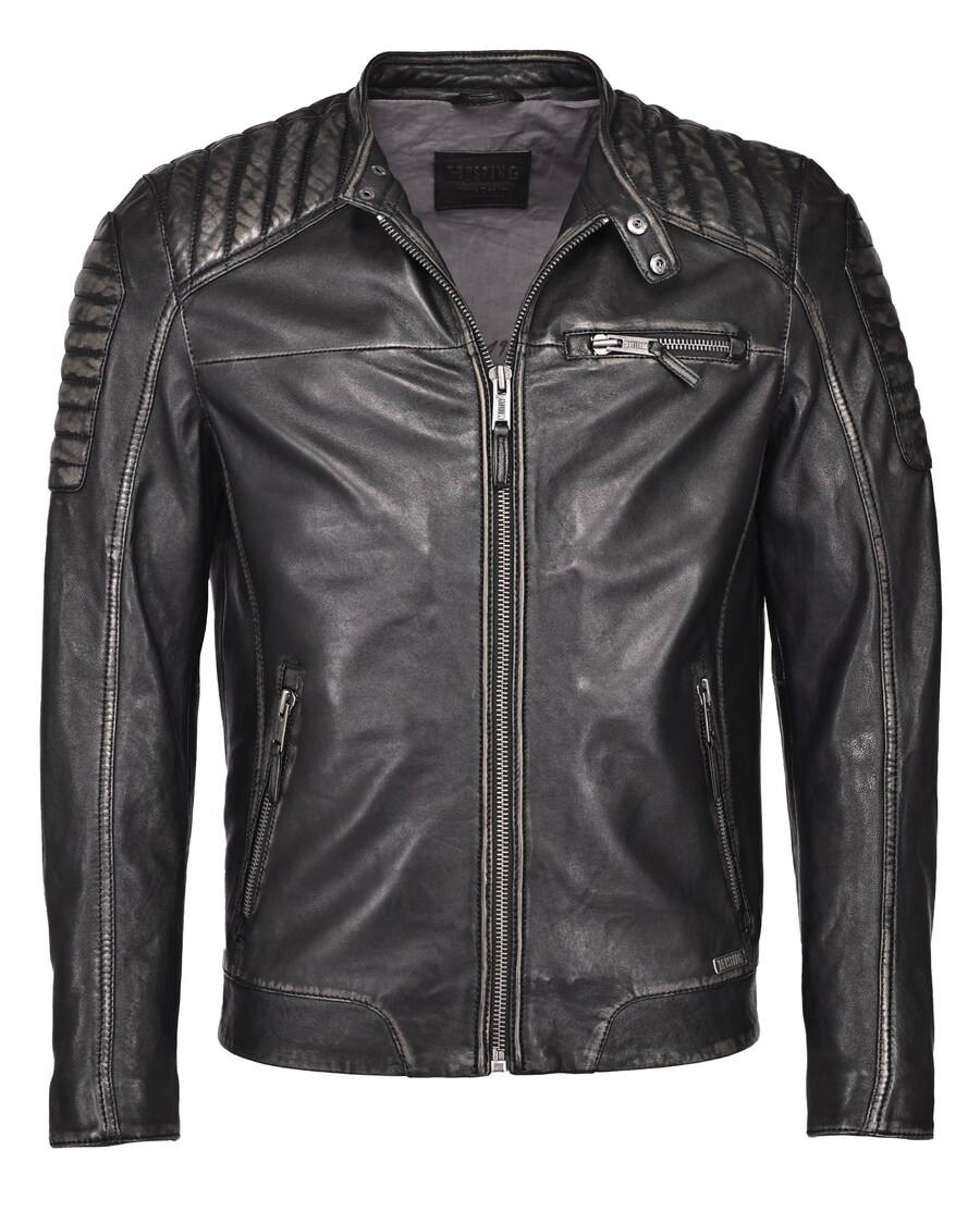 

Кожаная куртка MUSTANG Between-Season Jacket, черный