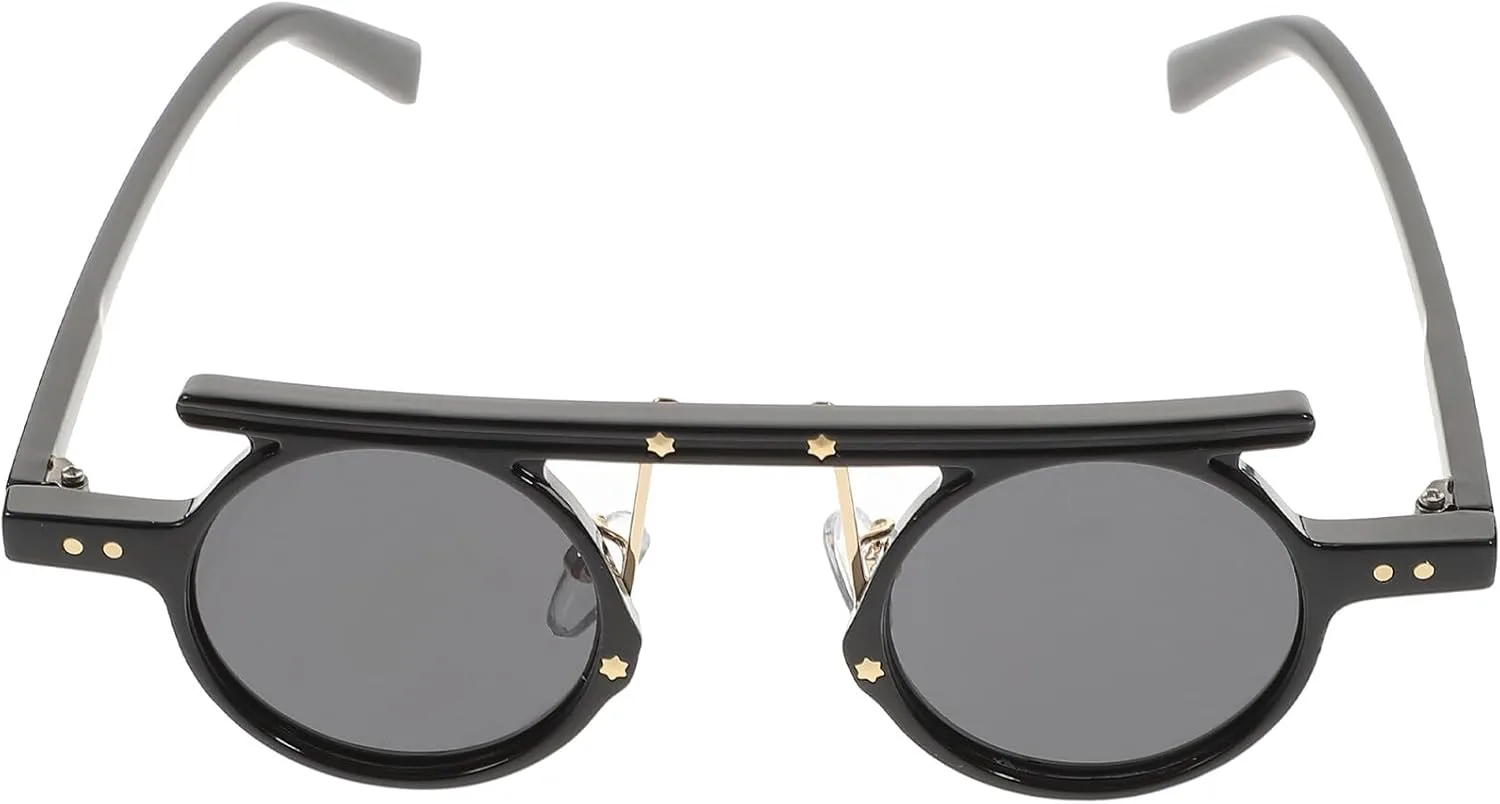 

Солнцезащитные очки Unomor для женщин и мужчин в винтажном панк-стиле, черная оправа, серые линзы, защита от УФ-излучения, летние аксессуары для очков, Black