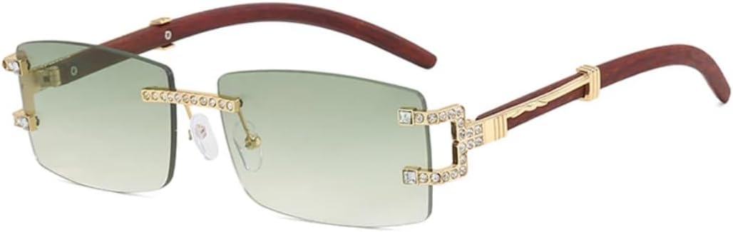 

Солнцезащитные очки с защитой UV400 | Металлическая оправа в стиле панк | для женщин и мужчин | для занятий спортом на открытом воздухе и вождения LXLHWN, Gold Gradient Green