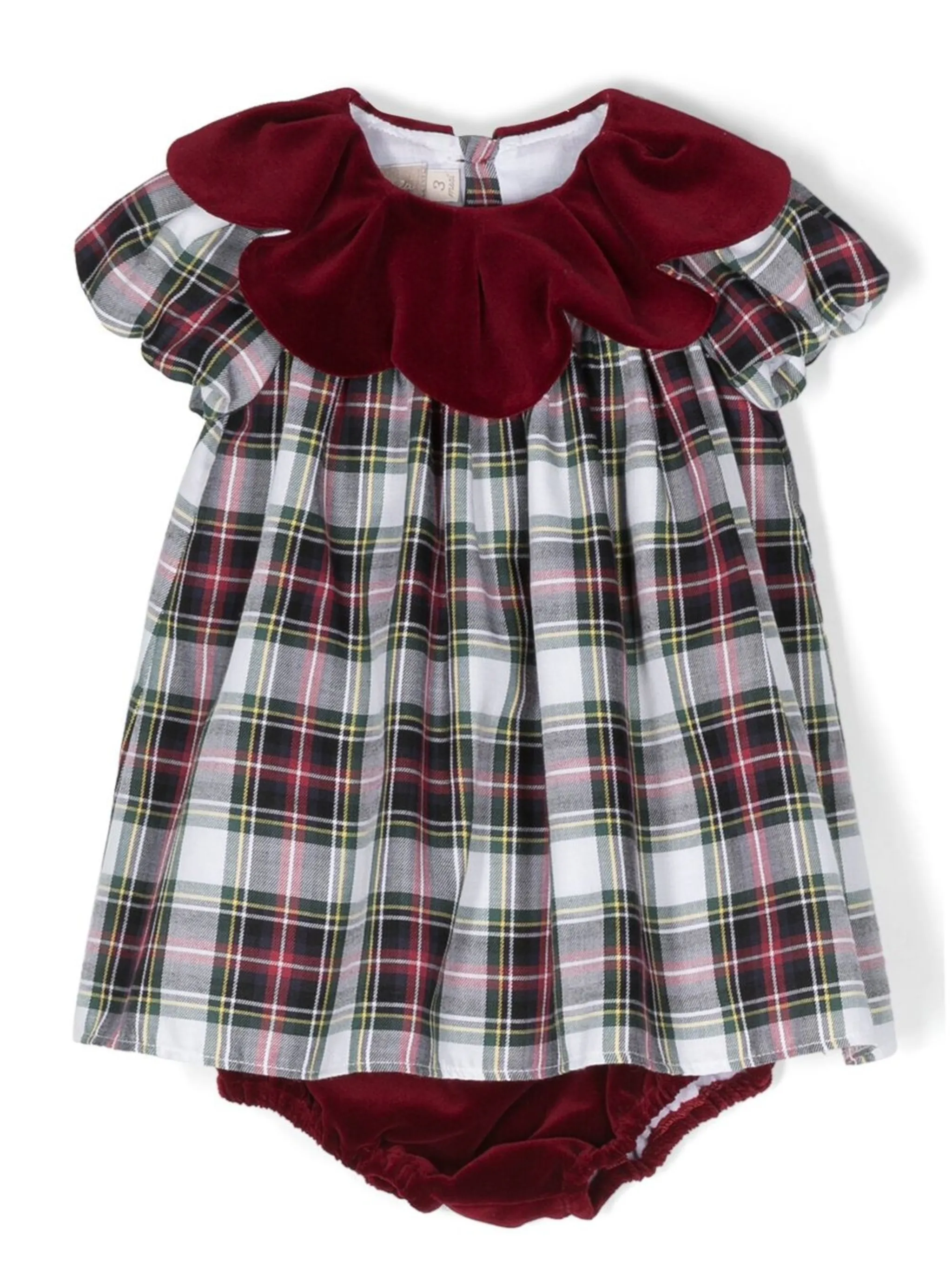 

Клетчатое платье с короткими рукавами La Stupenderia, красный