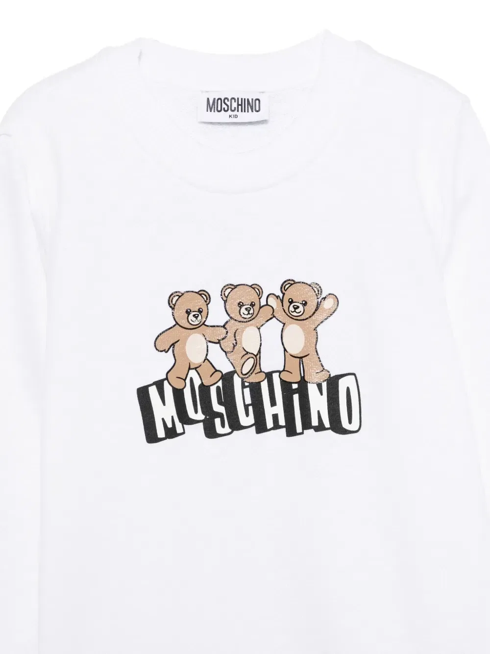 Толстовка с принтом Moschino Kids, белый — фото 3