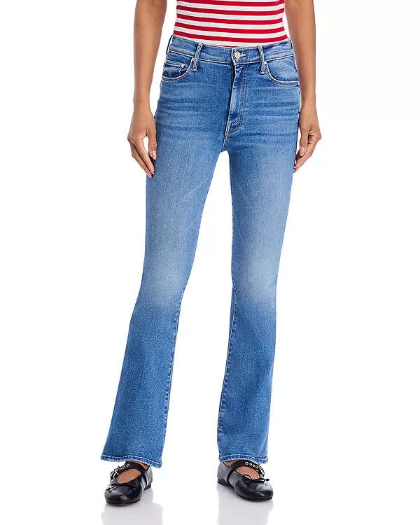 

Джинсы-Скинни с высокой талией для выходных, в стиле «свинг-энд-мисс» Mother, синий