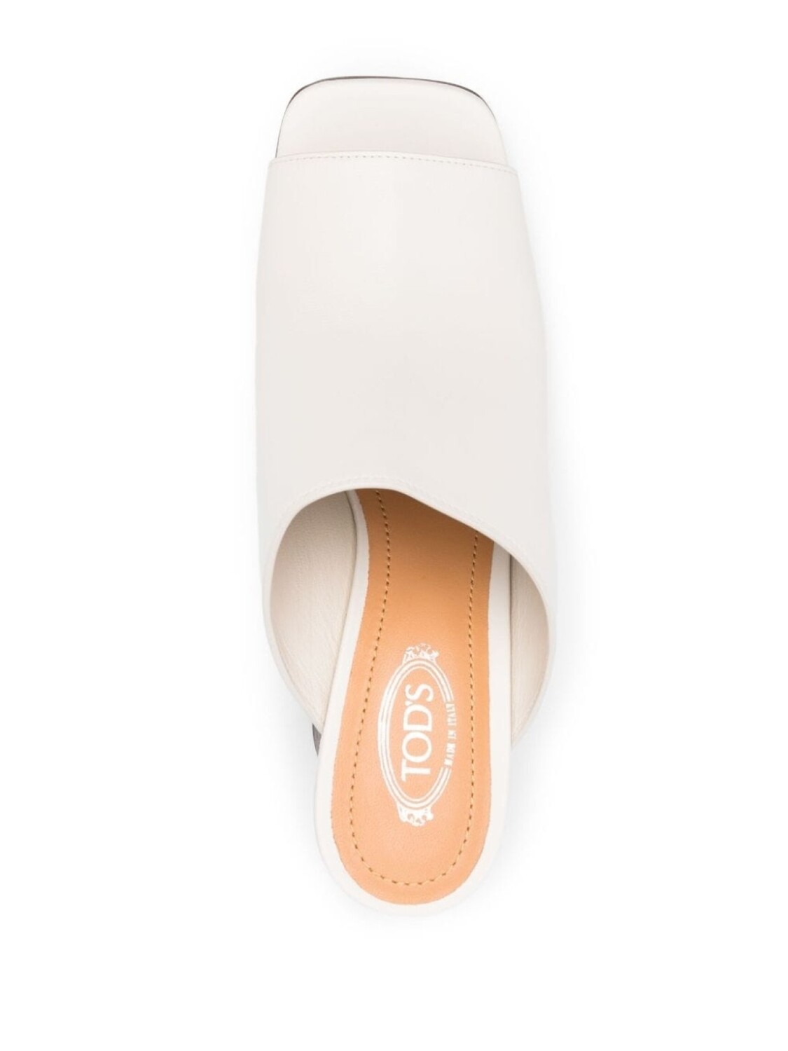 Tod's мюли на скульптурном каблуке, нейтральный цвет — фото 4