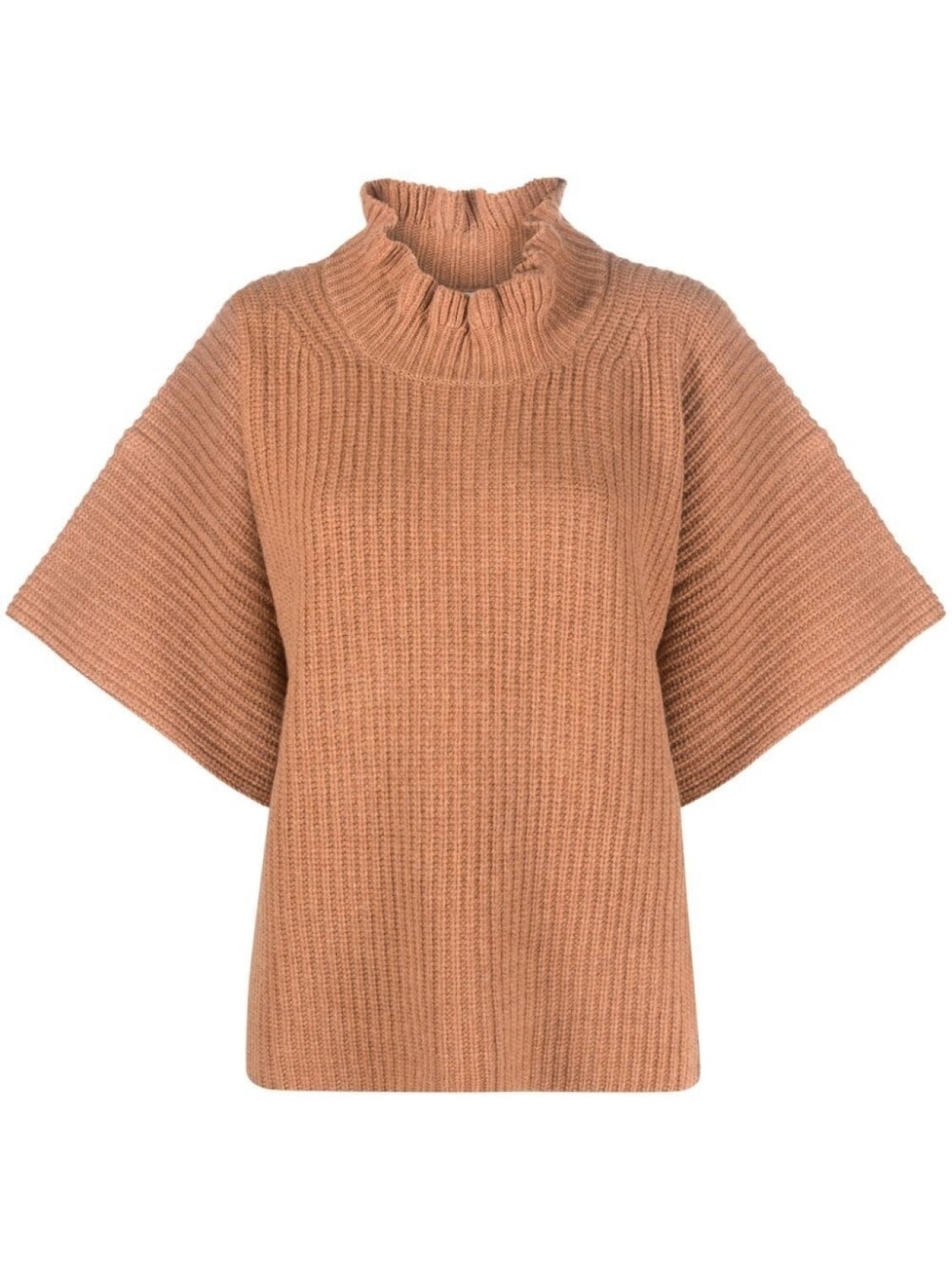 

See by Chloé трикотажный топ с высоким воротником, нейтральный цвет
