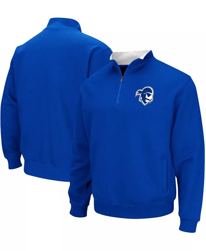 

Мужская синяя толстовка Seton Hall Pirates Tortugas Logo с застежкой-молнией на четверть Colosseum