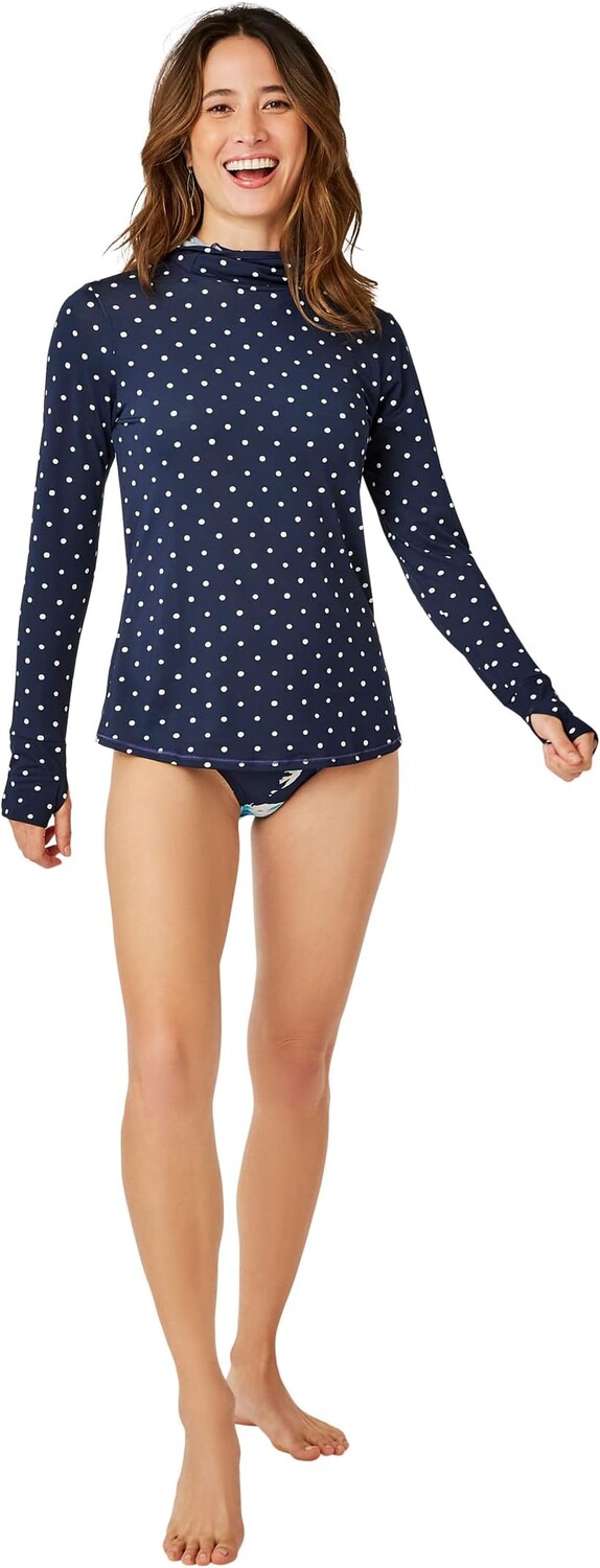 

Купальник Carve Designs Alani Sunshirt, цвет Navy Polka Dot