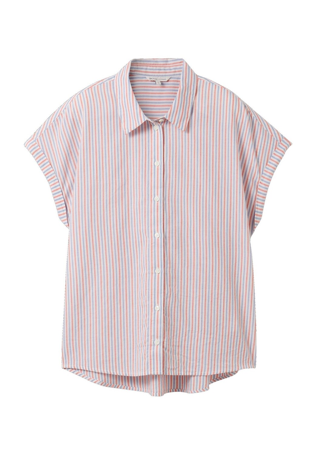 

Блузка-рубашка, воротник блузки, хлопок, для женщин Tom Tailor, цвет Blue Red