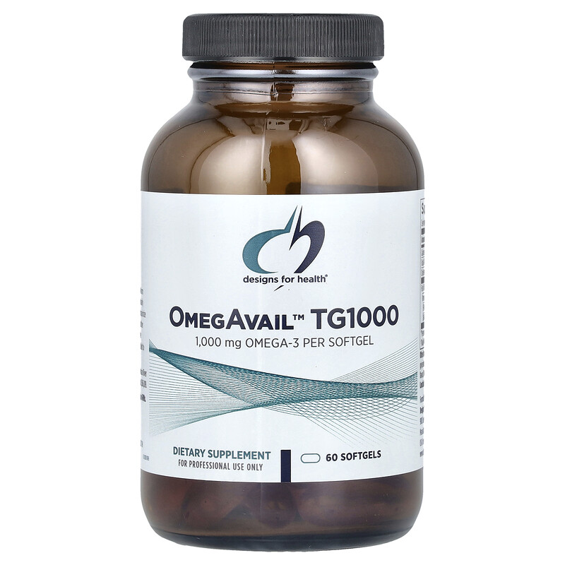 

Designs For Health, OmegAvail TG1000, 60 мягких таблеток