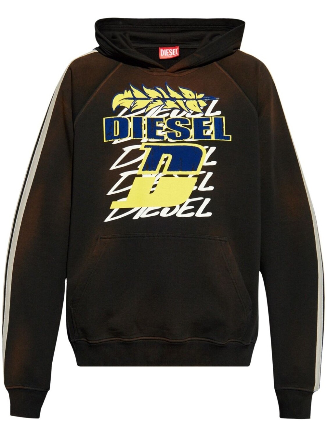 Diesel толстовка с капюшоном S-Roxt-Hood-Stripe, черный
