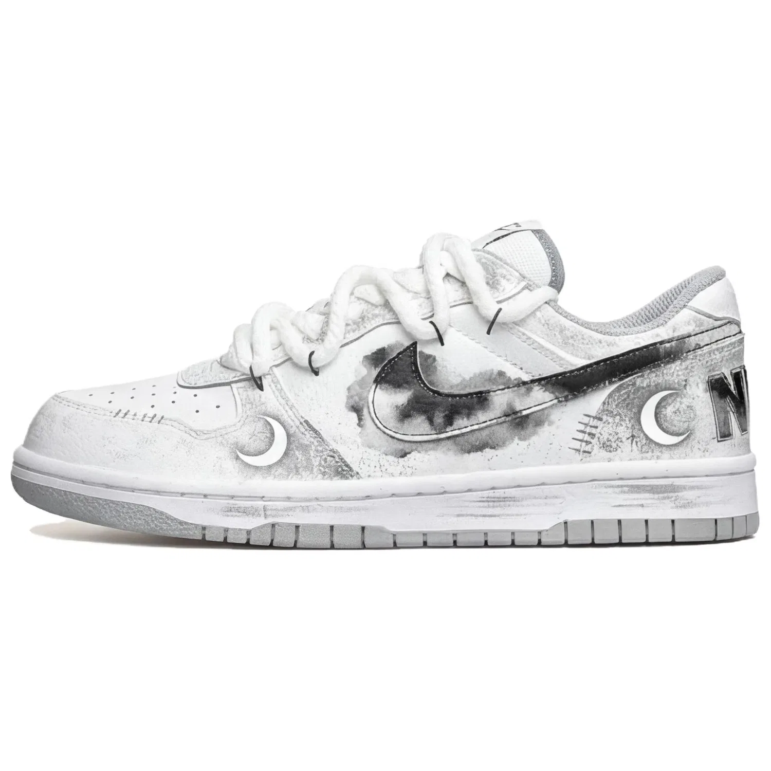 Кроссовки скейтбординг Nike Dunk Dark Night White Gray