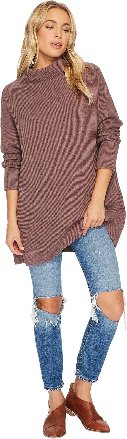 

Свитер Ottoman Slouchy Tunic Free People, серо-коричневый