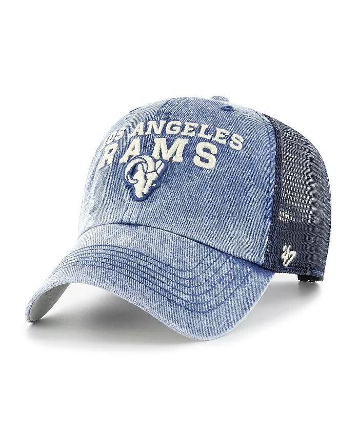 

Мужская темно-синяя кепка Los Angeles Rams Drumlin Trucker Clean Up Snapback '47 '47 Brand, синий