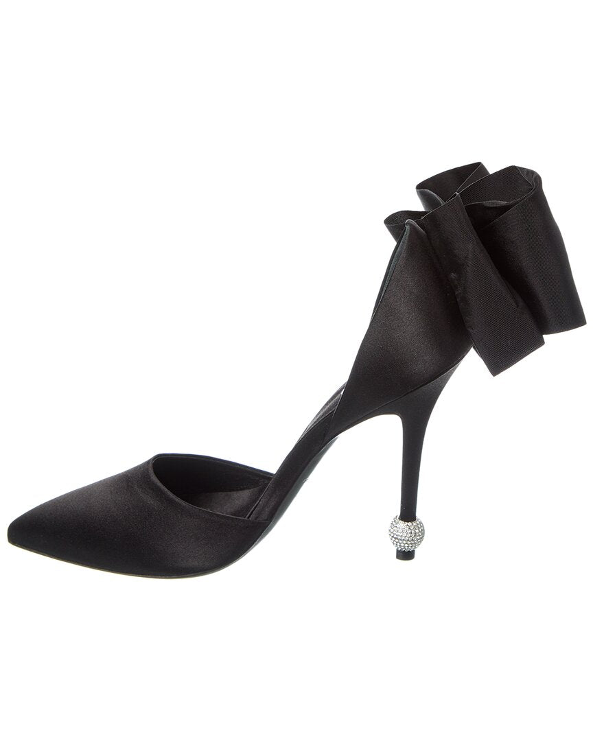 Туфли Roger Vivier D'orsay Papillon из сатина, черный — фото 2