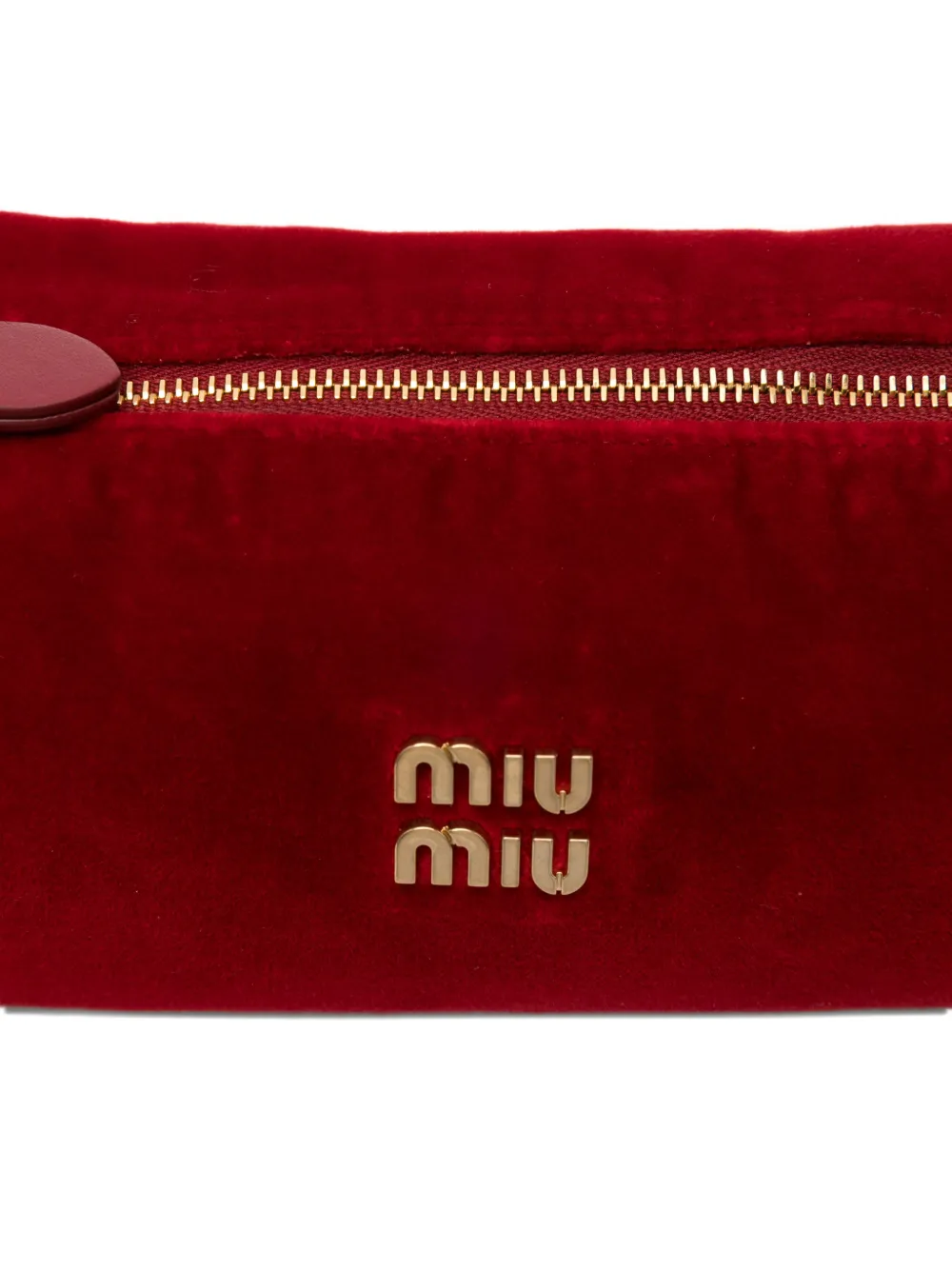 Сумка на плечо с логотипом Miu Miu, красный — фото 4