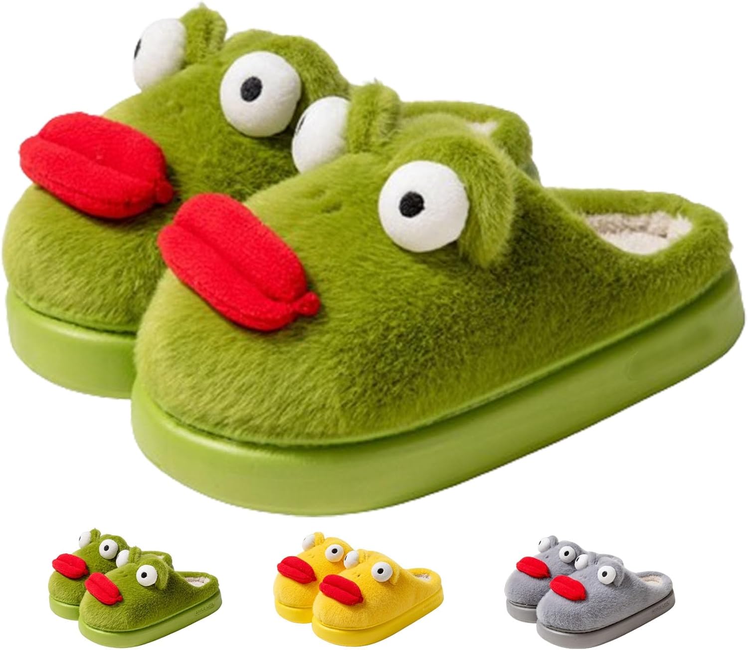 

Тапочки StoneLiquid в виде лягушки, пушистые мультяшные тапочки-лягушки, милые тапочки в виде животных, домашние тапочки-лягушки для женщин и мужчин, K