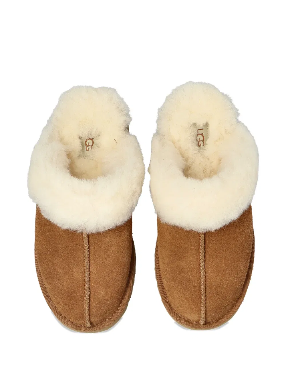 Замшевые тапочки Disquette Ugg Kids, коричневый — фото 4
