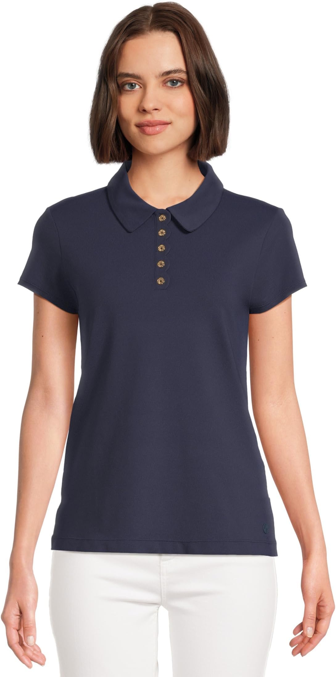 

Женская футболка-поло Frida Scallop Upf 50 Lilly Pulitzer, True Navy