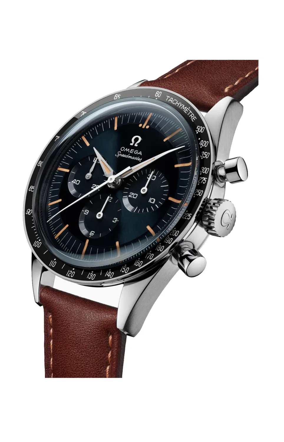 Speedmaster First OMEGA in Space, 39,7 мм, сталь на кожаном ремешке - 310.32.40.50.06.002, серебряный — фото 3
