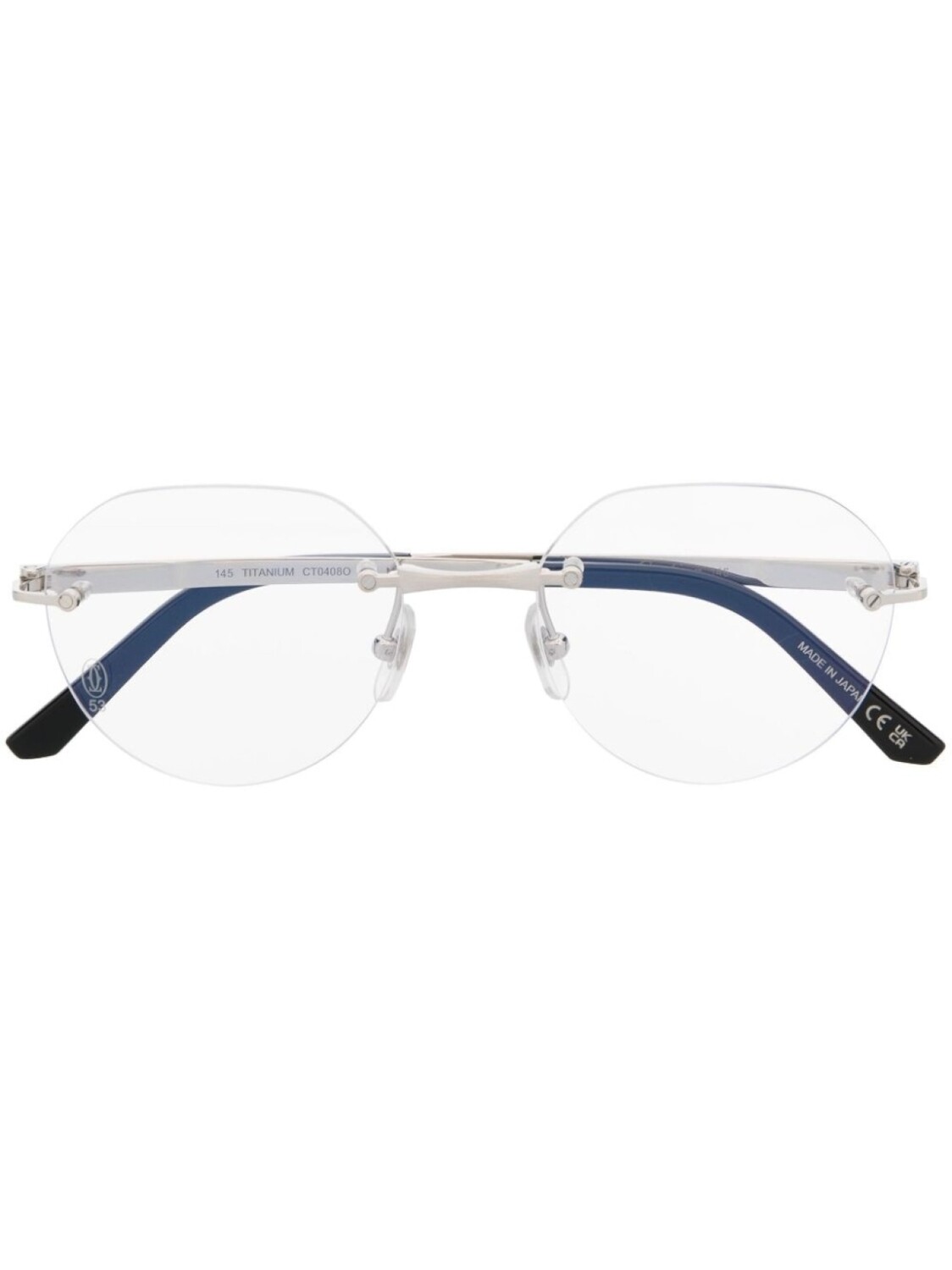 

Cartier Eyewear очки в безободковой оправе, серебристый