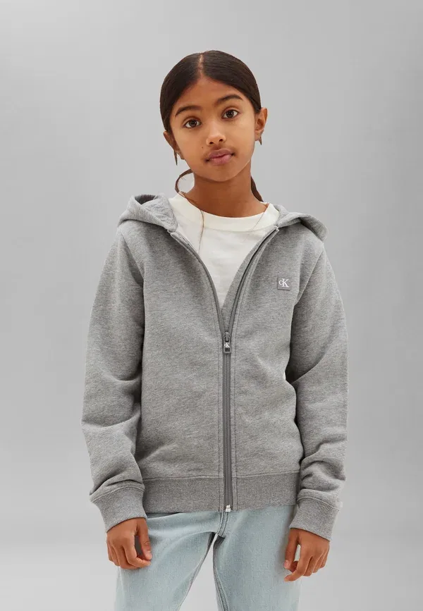 Толстовка на молнии Calvin Klein Jeans, средне-серый меланж