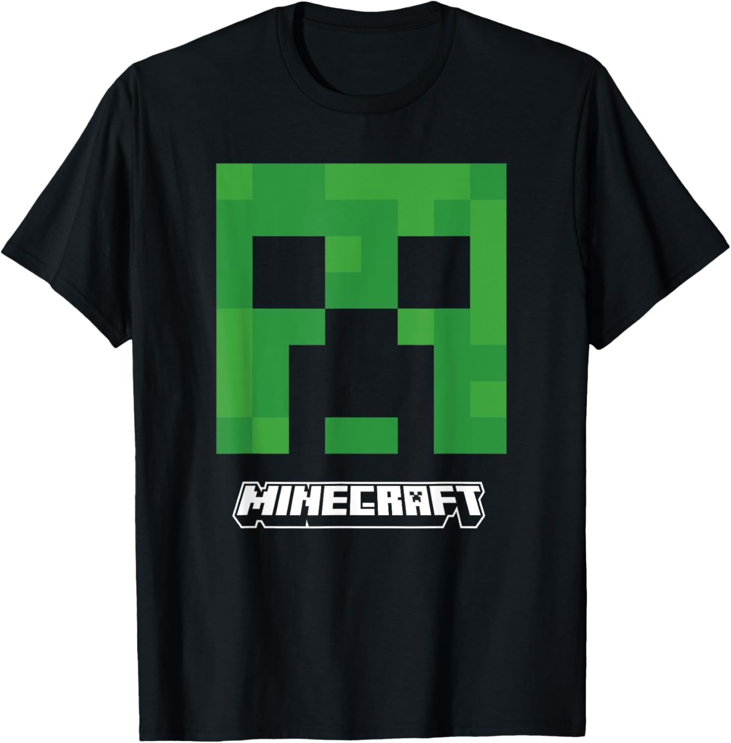 

Футболка с логотипом Minecraft Creeper Big Face, черная (black 19-3911tcx), размер S