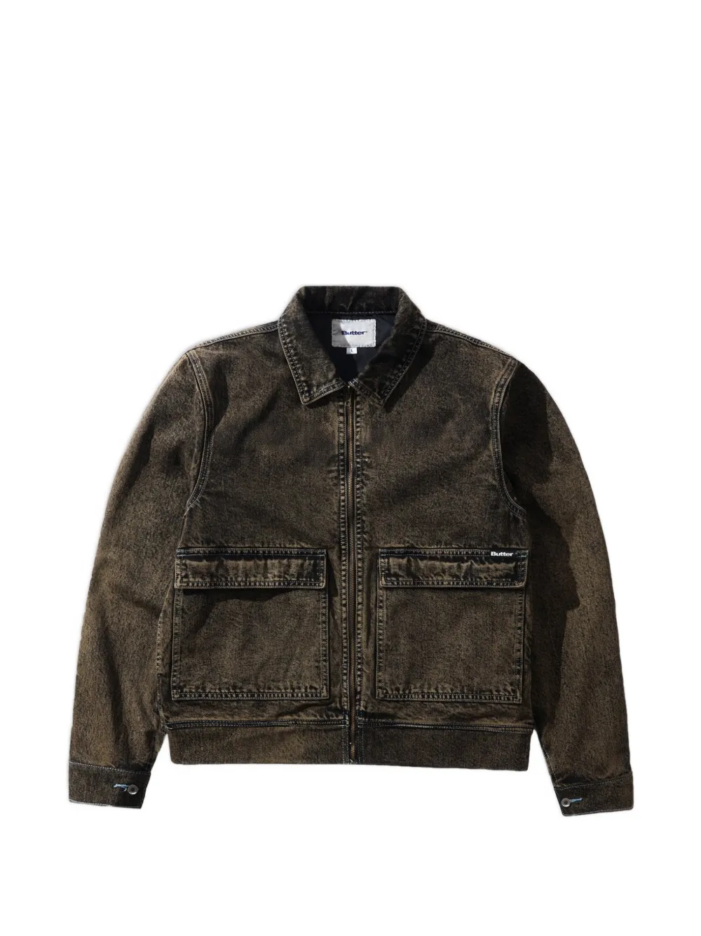 

Вышитая джинсовая куртка Butter Goods, коричневый