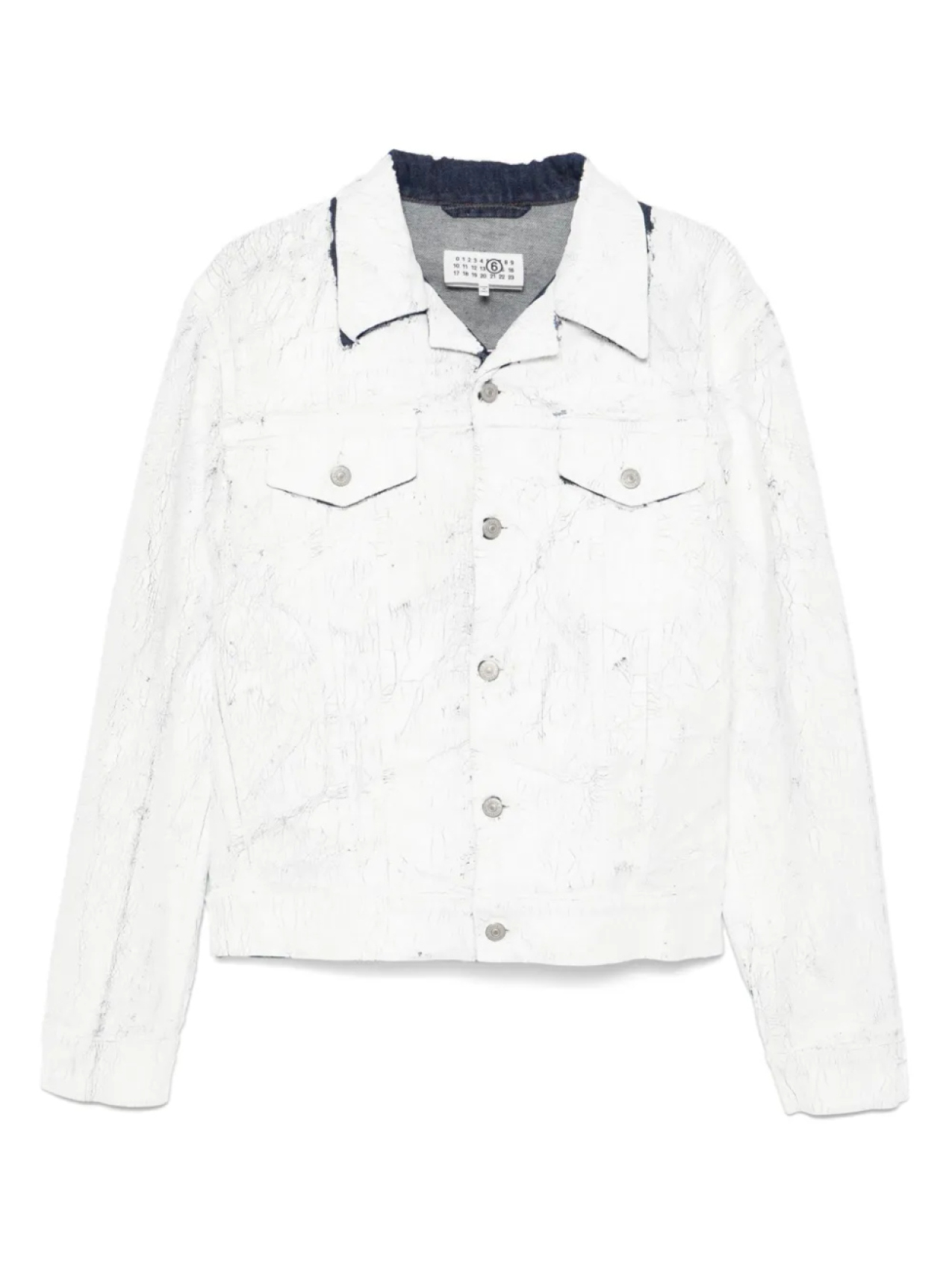 

Куртка из денима с покрытием MM6 Maison Margiela, белый