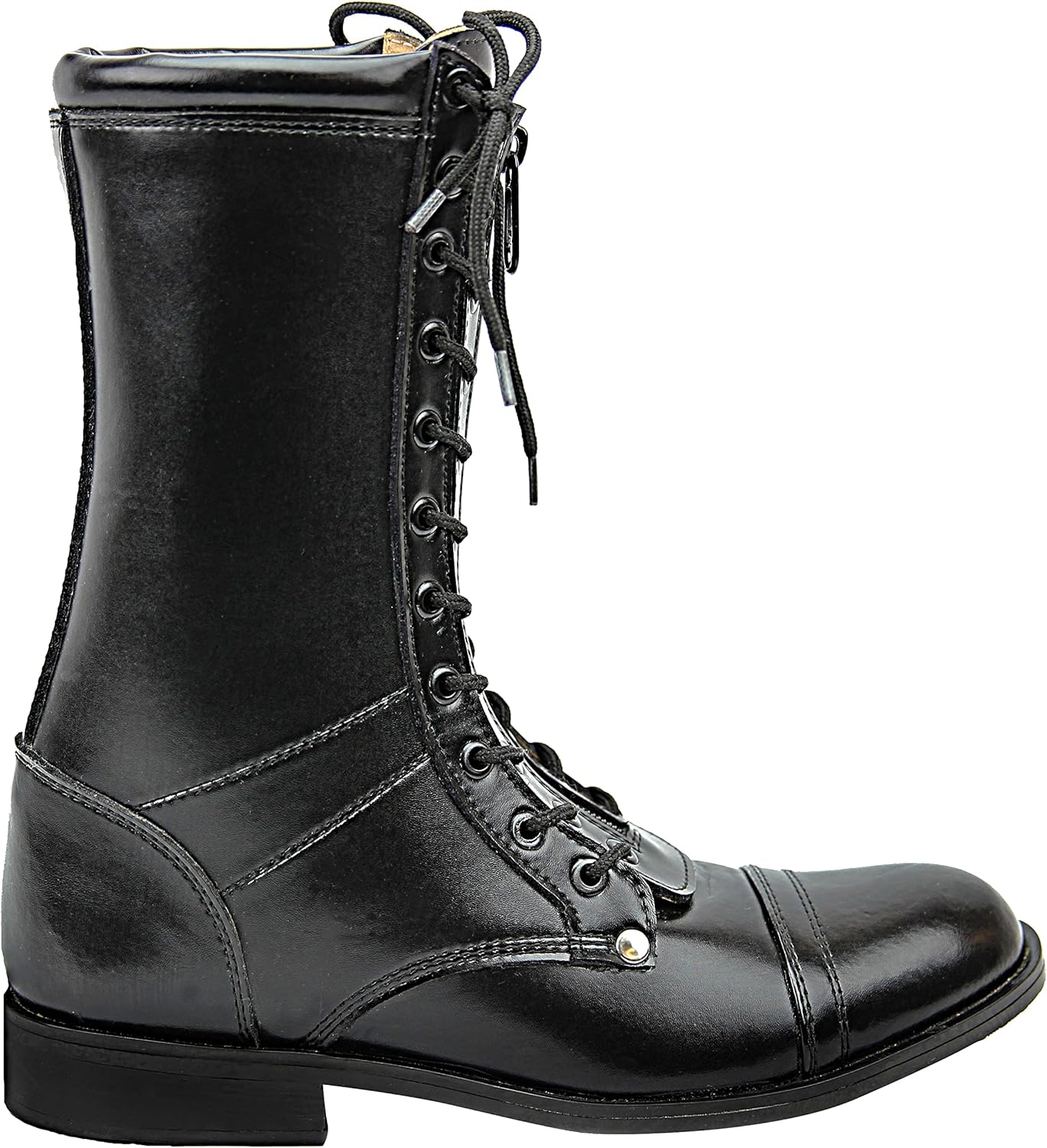 Мужские мотоциклетные кожаные ботинки выше щиколотки Mens Man Dragster Mid Calf, стильные и модные Fammz, черный — фото 4