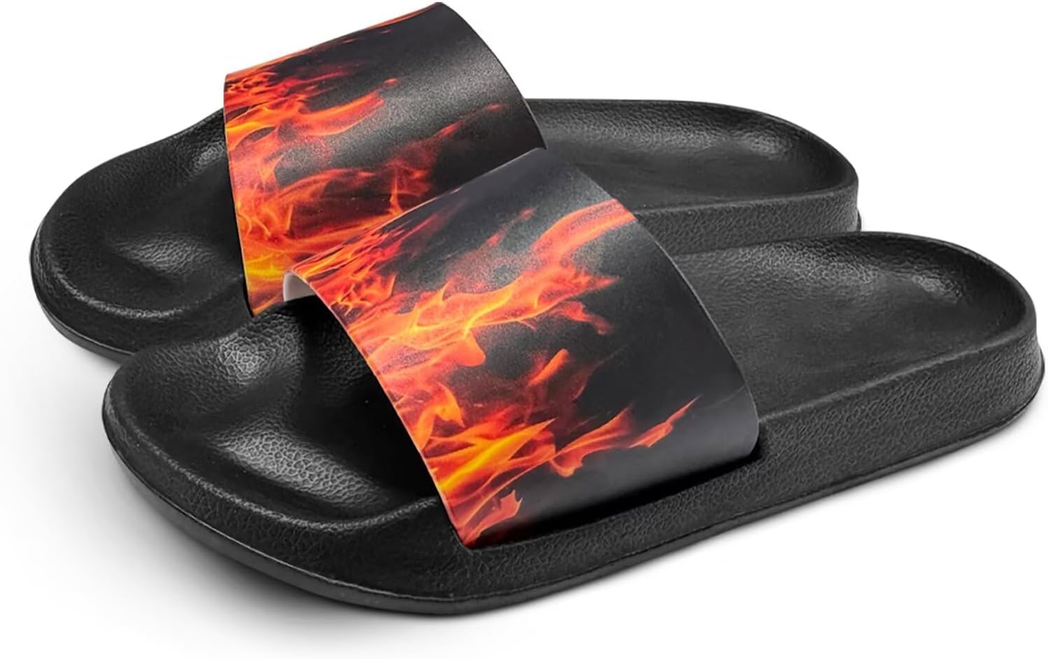 

Hsaiyjsp слайды тапочки для женщин и мужчин, тапочки для душа, пляжные сандалии, нескользящие плоские сандалии на лето, Burning Flame Fire
