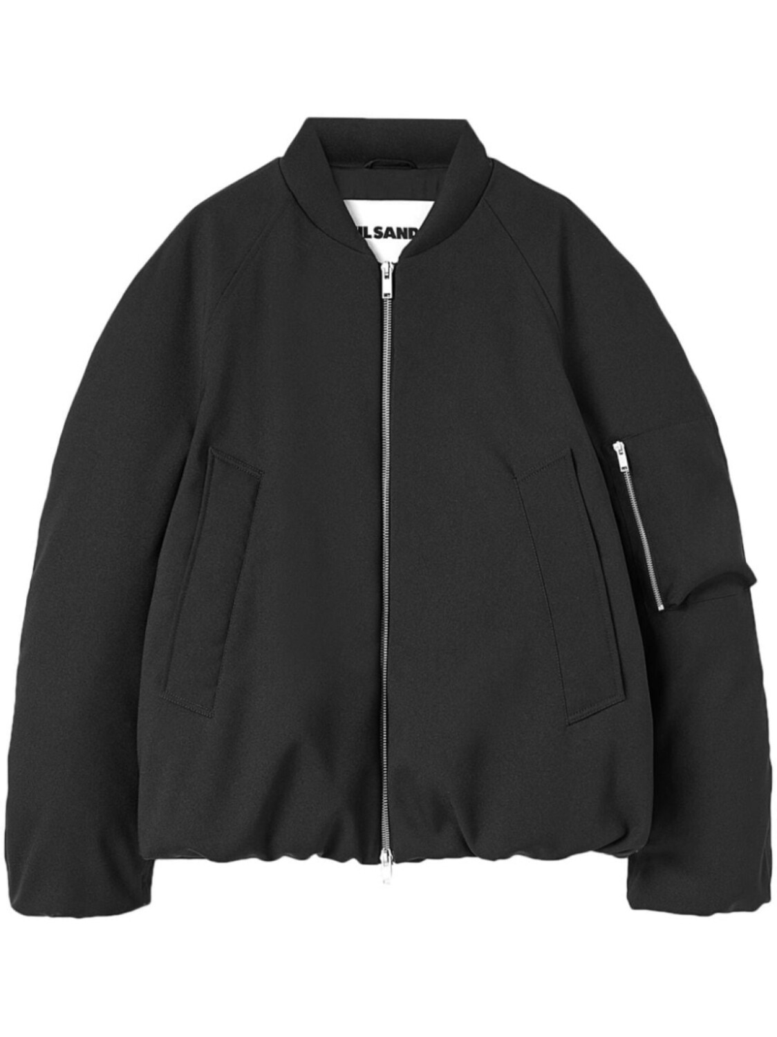 

Jil Sander бомбер-пуховик на молнии, черный