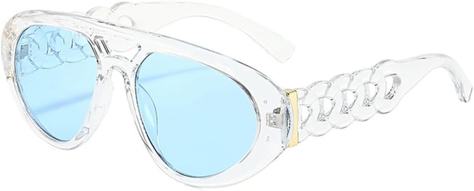 

Солнцезащитные очки с двойной перемычкой большого размера для женщин, винтажные солнцезащитные очки для мужчин, модные очки с защитой от УФ-излучения UV400, мужские солнцезащитные очки HHZZYVY, Clear-blue