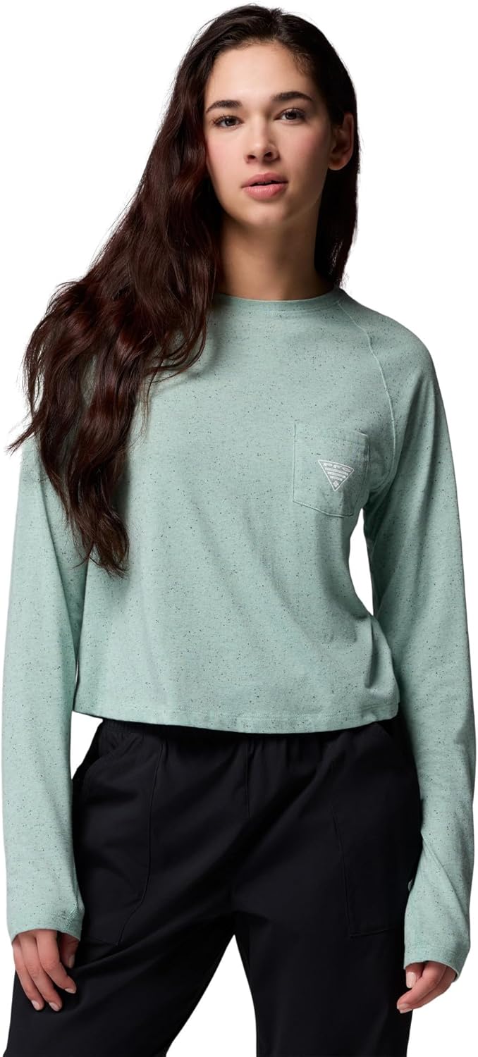 

Женская рубашка Columbia PFG Uncharted Neps с длинным рукавом, Misty Jade