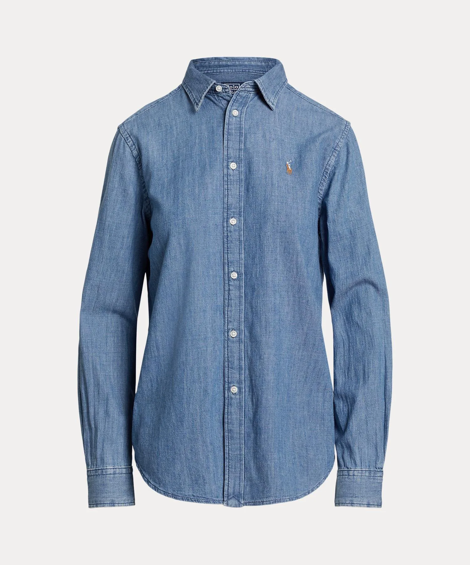 Классическая джинсовая рубашка Polo Ralph Lauren, 400 Blue — фото 2