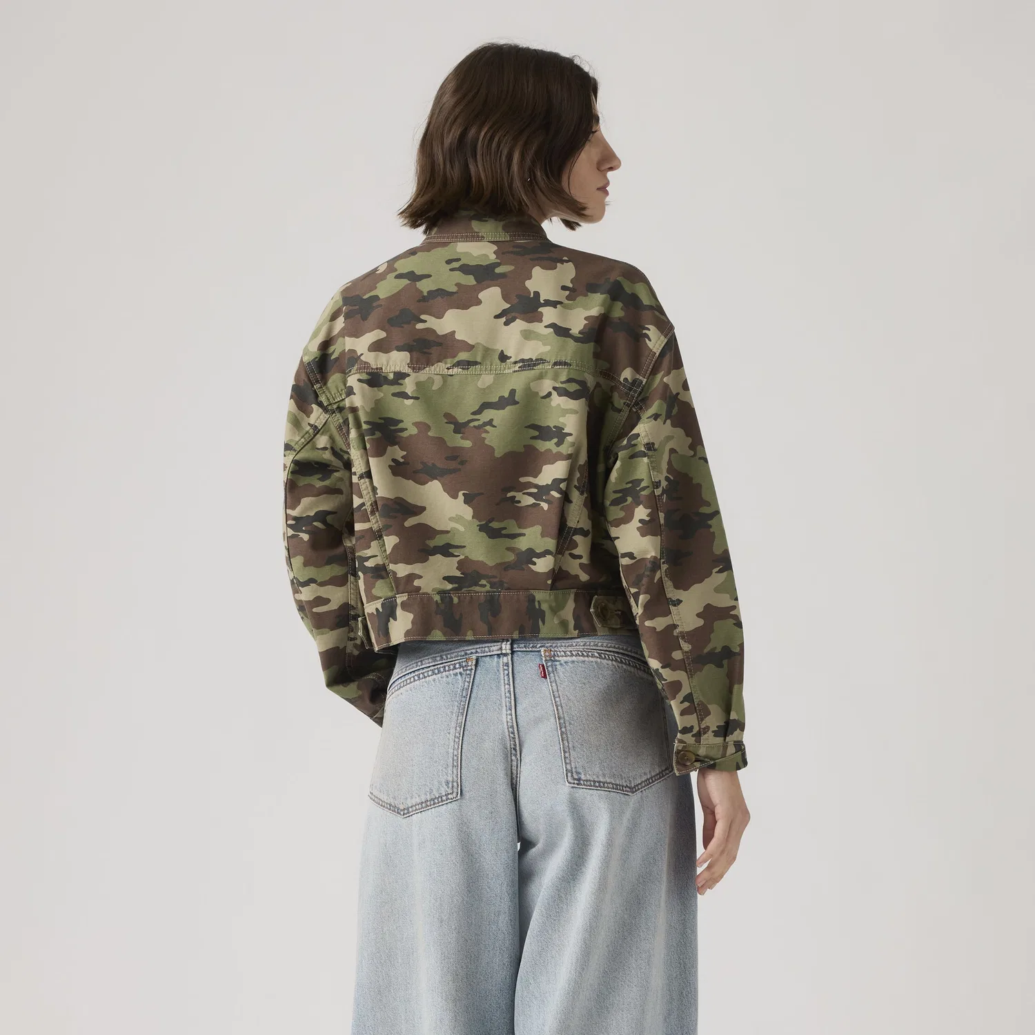 Укороченная куртка Marlowe Cropped Utility Heritage Jacket Levi's, Green — фото 4