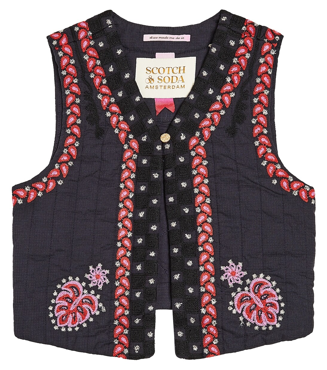 

Хлопковый жилет с вышивкой Scotch & Soda Kids, синий