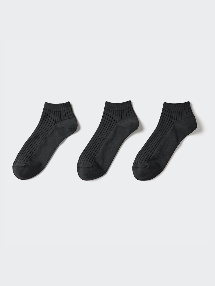 

Короткие носки 3 пары Uniqlo, цвет 09 черный