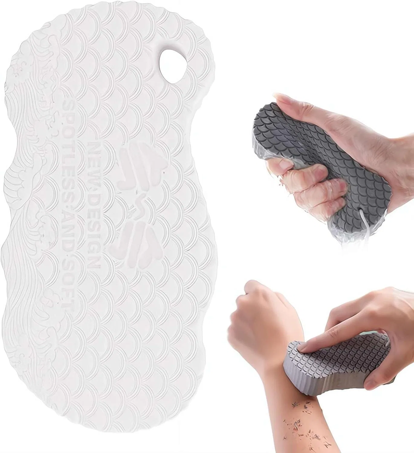 Мочалка для душа мягкая, No brand, 1 шт, белый