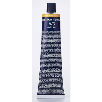 Koleston Perfect Me+ Rich Naturals Перманентная крем-краска для волос 8/3 Светло-русый золотой 0,66 кг, Wella — фото 2