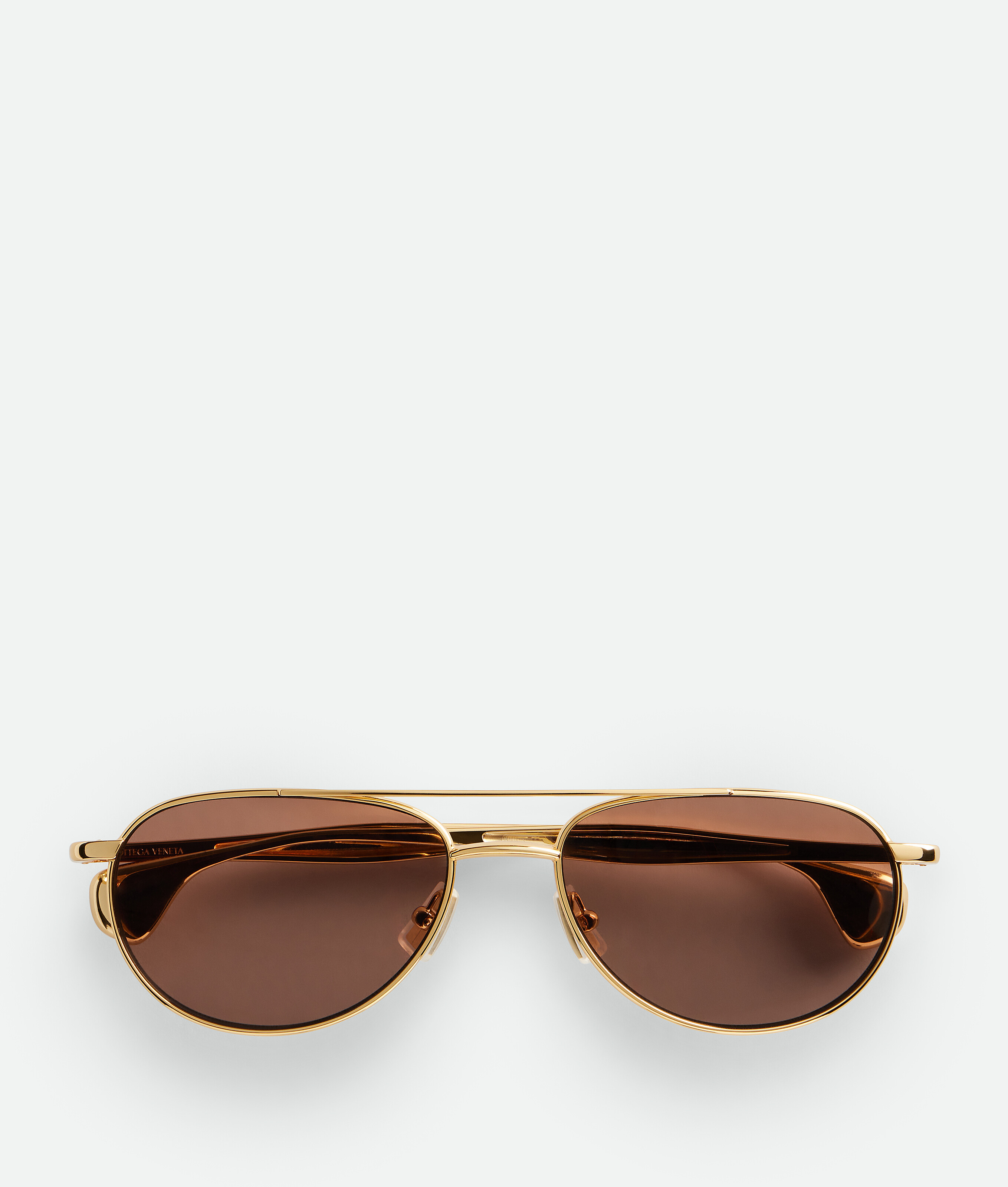 

Fin aviator sunglasses BOTTEGA VENETA, коричневый/золотой