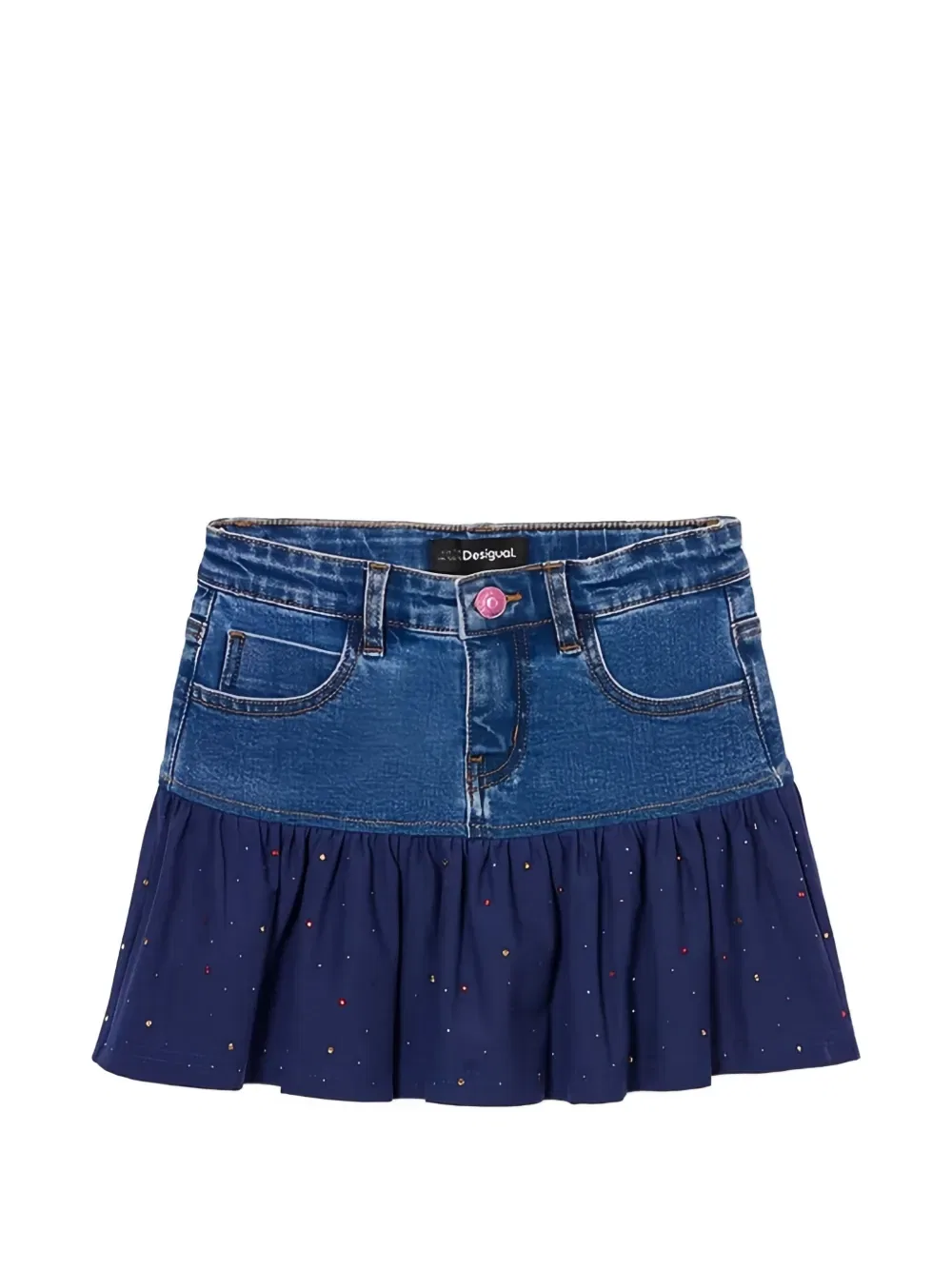 Юбка с оборками Desigual, синий