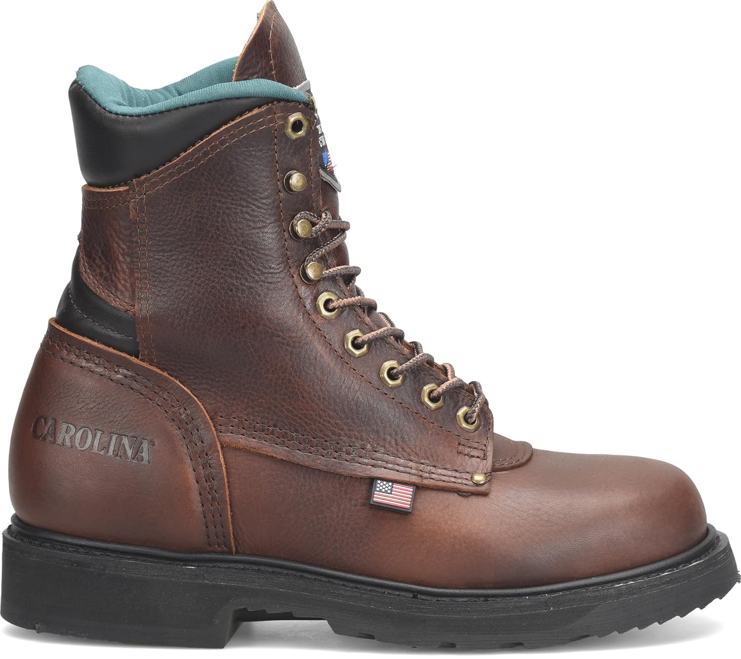 Мужские рабочие ботинки Carolina Boots Sarge Hi 8 с стальным носком, защитный носок, прочная стальная стелька, долговечная конструкция ранта, коричневые - размер 10 3E No Brand — фото 2