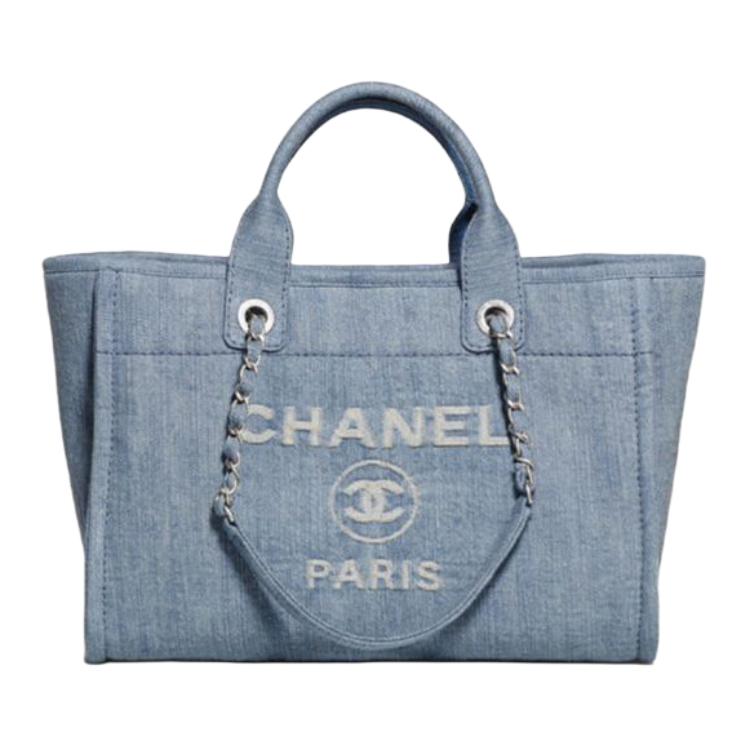 

Маленькая джинсовая сумка-шопер 23S светло-голубая AS3257 CHANEL