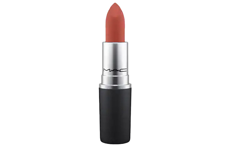 Помада Powder Kiss Bullet Head Satin Soft Matte Lipstick с бархатным эффектом, жизненной силой и естественным сиянием 3g MAC, #307 FALL IN LOVE CHERRY BLOSSOM LIQUEUR — фото 3