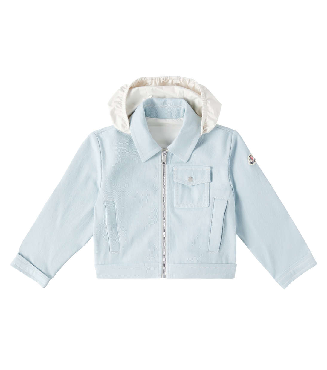 

Джинсовая куртка с капюшоном Esme Moncler Enfant, светло-синий