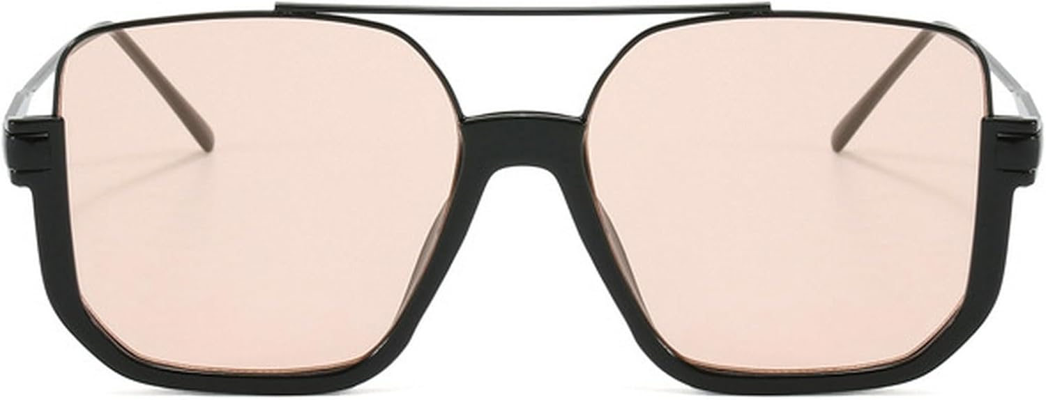 

Винтажные солнцезащитные очки большого размера, модные квадратные очки для мужчин и женщин, стильный и популярный дизайн, защита от ультрафиолета UV400 mincl, Champagne