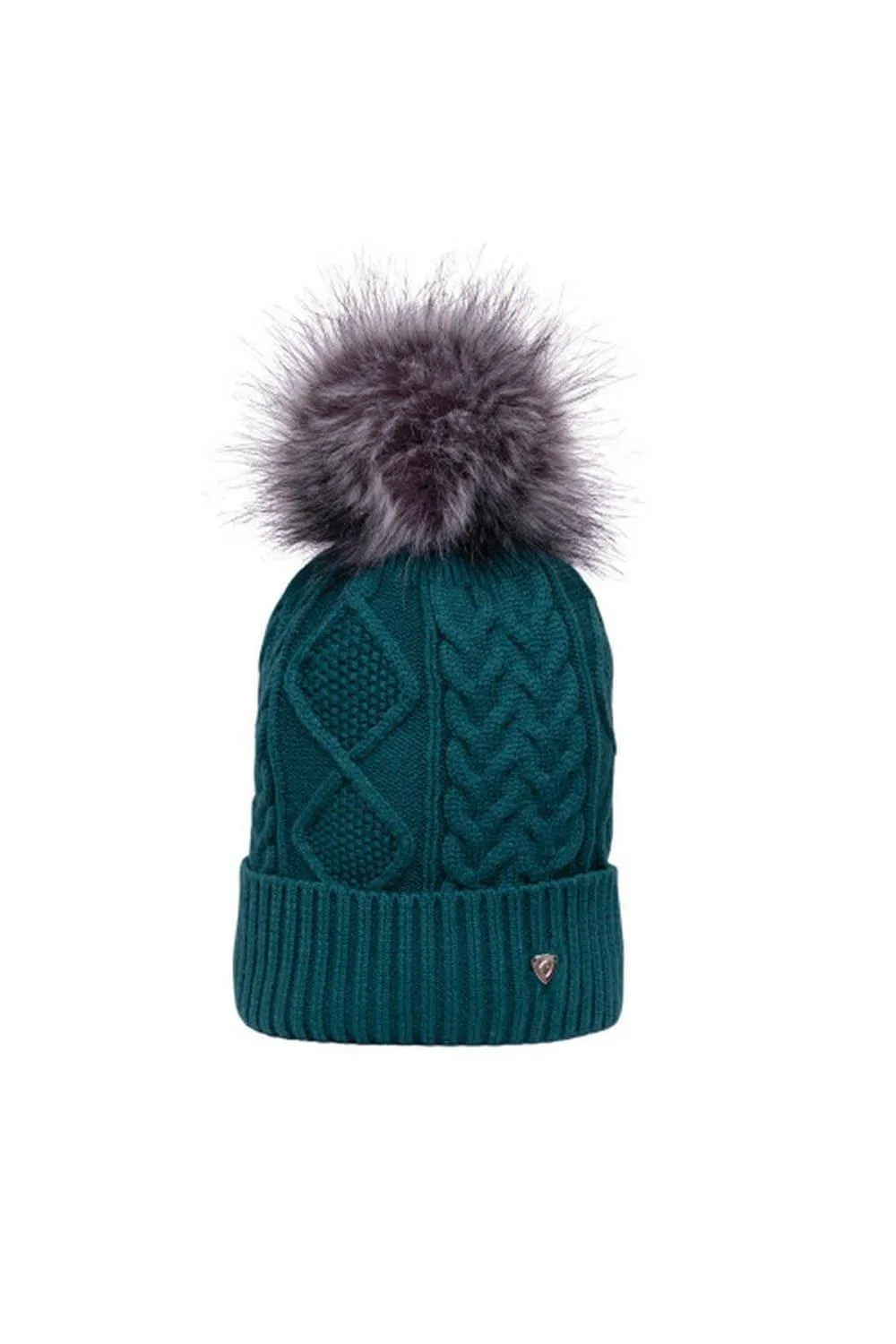 

Вязаная шапка Vanoise Bobble с косами Hy, зеленый
