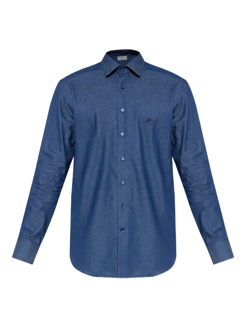 

Вышитая хлопковая рубашка ETRO, синий